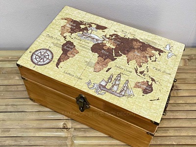 Rương gỗ phong cách cổ điển [06 Kiểu] KT30x20x15cm RUONG-GO-03